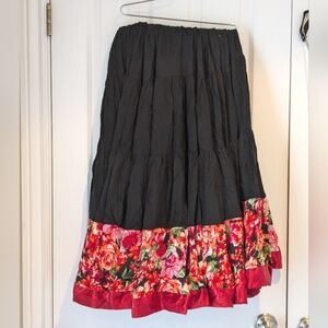 Floral Spinning Skirt by Flying Skirts - Coral